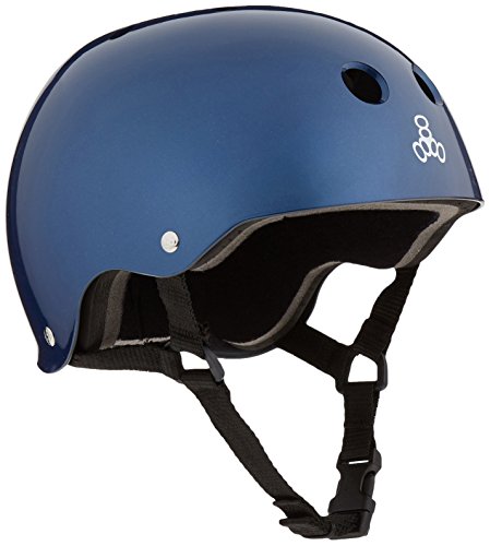 [해외]Triple 8 Brainsaver Glossy Helmet with Standard Liner (Blue Metallic, Medium)