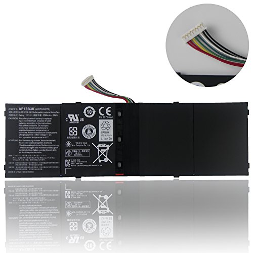 [해외]Replacement AP13B3K Battery,Aomore New Laptop 배터리 for Acer Aspire R7-571 R7-571G R7-572 R7-572G Notebook, Fits 4ICP6/60/78 AP13B3K 배터리 [15V 53Wh]