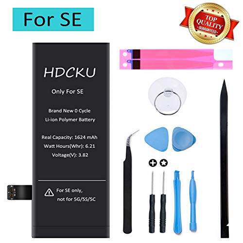 [해외]HDCKU 배터리 Replacement Kit for iPhone SE A1723,A1662,A1724 배터리 Repair with Repair Tools and Instruction (365 Days Warranty)