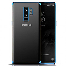 [해외]POSDN 삼성 갤럭시 S8 Case, Slim TPU Cover Case with Light but Durable, Full Protection Against Falls,Electroplated Frame Clear Cell Phone Case Compatible with 삼성 갤럭시 S11（Blue）