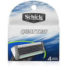 [해외]Schick Quattro Refill Cartridges, 4 Cartridges