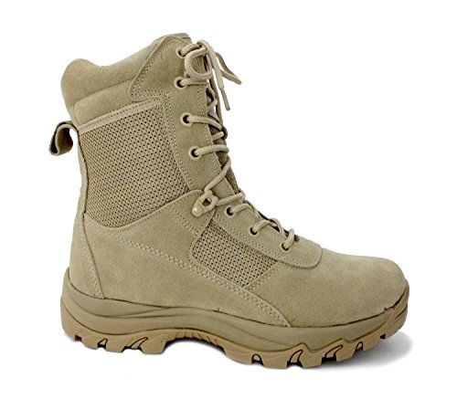 [해외]Ryno Gear Tactical Combat Boots with CoolMax Lining (Beige) (8, 10)