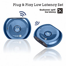 [해외]Avantree PLUG & PLAY aptX Low Latency Bluetooth Transmitter and Receiver Set for TV, Headphones, 3.5mm Wireless Audio Adapter for Home Stereo, Video Recording, Bluetooth Range Extender Repeater - Lock