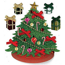 [해외]Jolees Christmas Stickers, Classic Tree