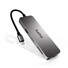 [해외]USB C Hub Aluminum Multiport Adapter With USB-C Charging, 3 USB 3.0 ports, HDMI, SD, MICro SD for Macbook Pro, Surface Pro,Notebook PC, USB Flash Drives and More