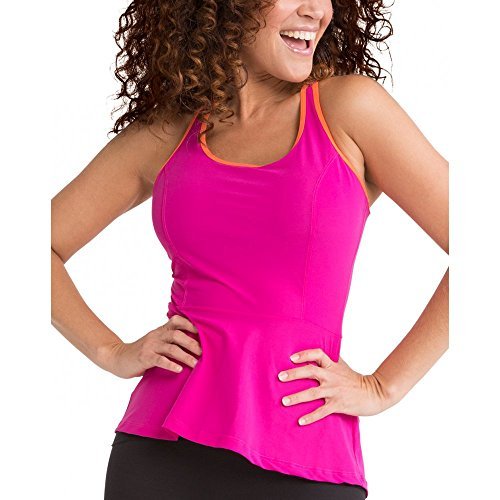 [해외]스팽스 Active Womens Peplum Tank Pink Pow SM