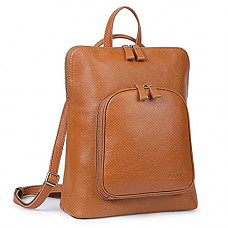 [해외]S-ZONE Soft Leather Backpack for Women Casual Travel School Bag Daypack Satchel