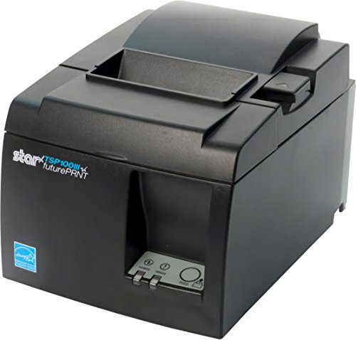 [해외]Star Micronics TSP143IIILAN Ethernet (LAN) Thermal Receipt Printer with Auto-cutter and Internal Power Supply - Gray