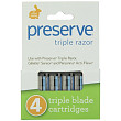 [해외]Preserve Triple Razor Blades, 24 cartridges (4 razors in each box, 6 boxes total)