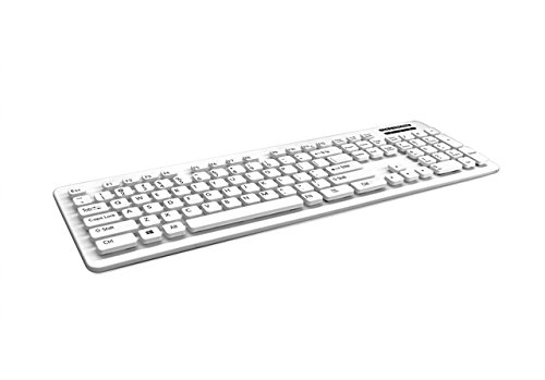 [해외]White Lcool Keyboard - Open Style, Washable, Value Keyboard. Lockable For Easier