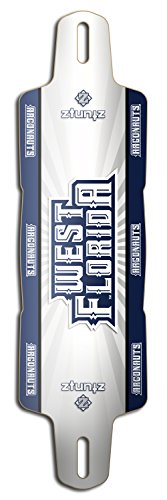 [해외]ZtuntZ Skateboards University of West Florida Glider Drop-Through Longboard Deck, 10 x 38-Inch/29-Inch WB, Blue/Grey/White