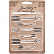 [해외]Tim Holtz Idea-ology Arrows Adornments by, 6 Charms per Pack, Various Sizes, Antique Nickel Finish, TH93127