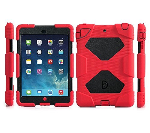 [해외]Ipad mini case, Aceguarder designnew products 아이패드 mini 1&2&3 case [snowproof] [waterproof] [dirtproof] [shockproof] cover case with stand Super protection for kids Extreme Duty Dual Protective Back Cover Case Carabiner + whistle + handwritten touch 