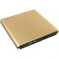 [해외]Pawtec Luxury External USB 3.0 Aluminum 8X DVD-RW Writer Optical Drive – Gold Edition