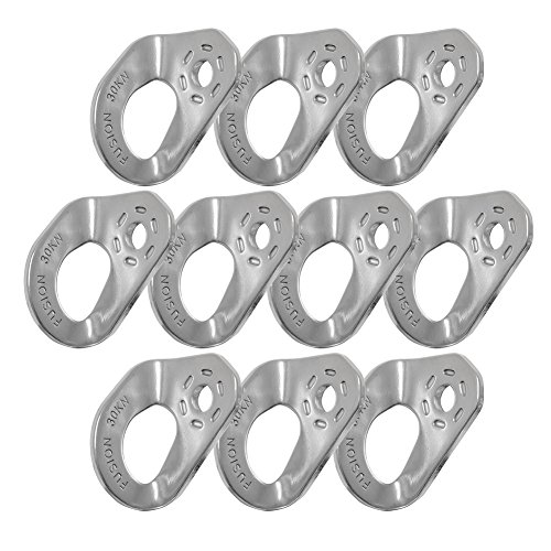 [해외]Fusion Climb Cabal 3/8" 30KN Stainless Steel Climbing Anchor Bolt Hanger (10 Pack), Silver