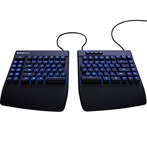 [해외]KINESIS KB950-sil Freestyle Edge Split Gaming Keyboard, Matte Black