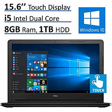 [해외]Dell Inspiron 15.6?? HD Touchscreen Laptop PC (2016 Model), Intel i5-5200U 2.2GHz, 8GB RAM, 1TB HDD, DVD +/- RW, Intel HD Graphics 5500, MaxxAudio, Bluetooth, HDMI, WiFi, Windows 10