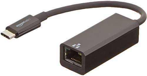 [해외]AmazonBasics USB 3.1 Type-C to Ethernet Adapter for Mac/PC - Black