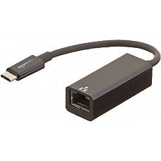 [해외]AmazonBasics USB 3.1 Type-C to Ethernet Adapter for Mac/PC - Black