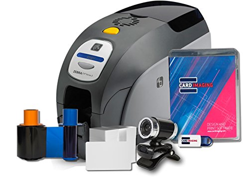 [해외](Price Hidden)Zebra ZXP Series 3 Dual Side Badge ID Card Printer & Supplies Bundle with Card Imaging Software