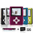 [해외]Lecmal Portable MP3/MP4 Player with 16GB Micro SD Card, Economic Multifunctional Music Player with Mini USB Port, MP3 Voice Recorder (Pink-32GB)