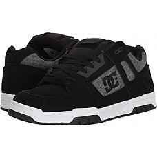 [해외]DC Mens Stag Skate Shoe, Black/Grey/White, 10 D D US