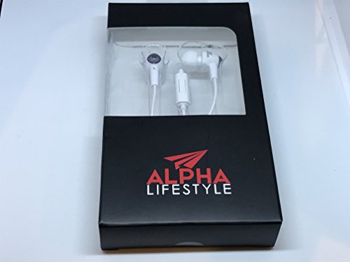 [해외]Alpha Lifestyle Lightweight In Ear Headphones Good Bass Earbuds Headphones with Volume Control Compatible with iPhone 아이패드 Android Tablets Computer