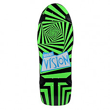 [해외]Vision Original Reissue Skateboard Deck, Black/Green, 10 x 30-Inch
