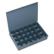 [해외]Durham 102-95-IND Gray Cold Rolled Steel Individual Large Scoop Box, 18" Width x 3" Height x 12" Depth, 24 Compartment