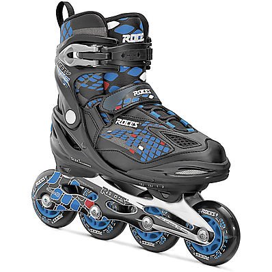 [해외]Roces Moody 4.0 Boys Adjustable Inline Skate, Black/Astro Blue/Red, US 4-7