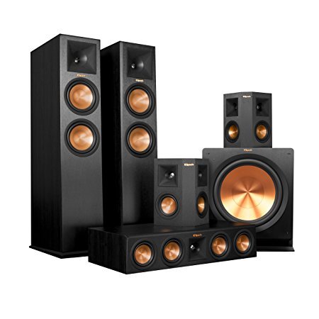 [해외]Klipsch RP-280F Home Theater System Bundle (Ebony) with Yamaha RX-A1050