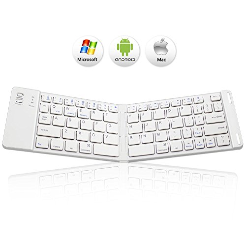 [해외]Bluetooth Folding Keyboard, Portable Folding Bluetooth Keyboard Mini Wireless Keyboard, Compatible with iOS, Android and Windows Tablet Devices (X Frame Keypad)