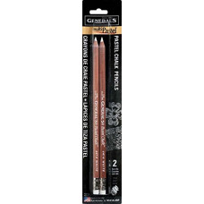 [해외]General Pencil Gen-4414-2BP 2 Piece Multi-Pastel Chalk Pencils, White