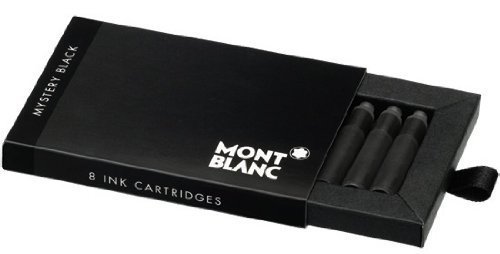 [해외]몽블랑 Mystery Black Fountain Pen Ink Cartridges 8 per package (Pack of 2)