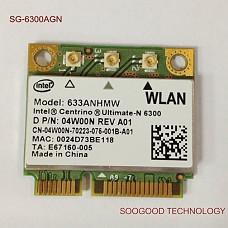 [해외]Ultimate-n 6300AGN For Intel Half Pci-e Card 633anhmw 802.11a/b/g/n 2.4 Ghz and 5.0 Ghz Spectra 450 Mbps Support WIDI