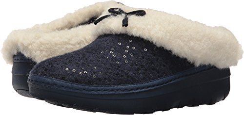 [해외]핏플랍 Womens Loaff Snug Sequin Slipper, Midnight Navy, 8 M US