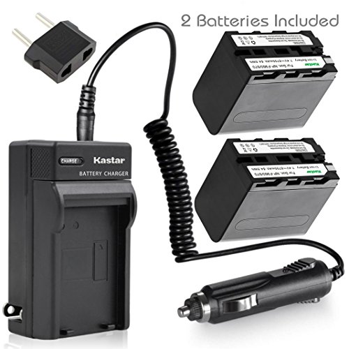 [해외]Kastar NP-F970 배터리 (2-Pack) and Charger Kit for 소니 NP-F975, NP-F960, NP-F950 and 소니 L Type Camcorder DCR-VX2100, FDR-AX1, HDR-AX2000, HDR-FX7, HDR-FX1000, HVR-V1U, NEX-FS100U, NEX-FS700U...