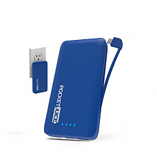 [해외]Tzumi PocketJuice Endurance AC - Mini Portable Smart Device 배터리 Pack Charger - 4,000 mAh High-Speed Single USB Port - Works With All iPhone And Android Devices & Includes Micro USB Cable - Blue