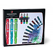 [해외]Sheaffer Calligraphy Maxi Kit with 3 Viewpoint Fountain Pens, 3 Nib Sizes, 20 Ink Cartridges in 8 Colors, an Instruction Booklet and a Tracing Pad (83404)