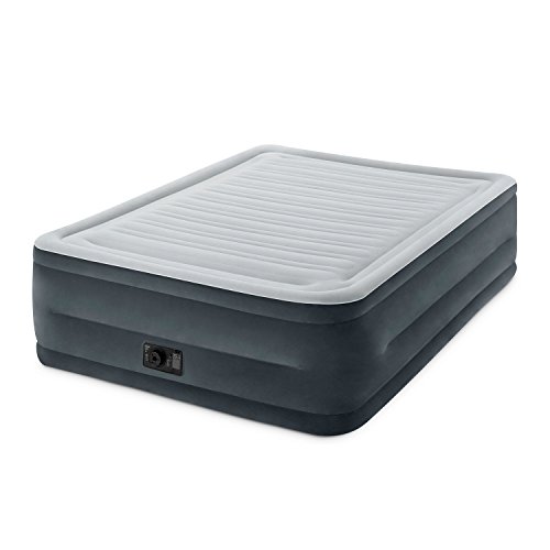 [해외]Intex Comfort Plush Elevated Dura-Beam Airbed with Built-in Electric Pump, Bed Height 22", Queen