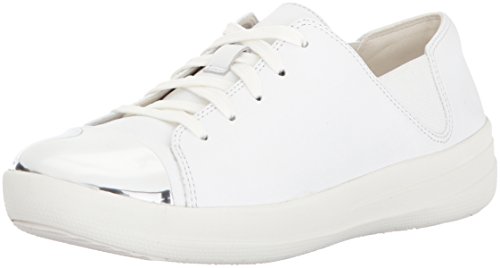 [해외]핏플랍 Womens F-Sporty Mirror-Toe Sneaker, Urban White, 7.5 M US