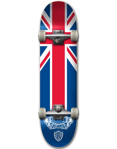 [해외]Reliance Complete Brian Sumner Cross Skateboard Deck (8.25, Red/Blue)