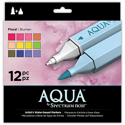 [해외]Spectrum Noir SPECN-AQ12-FLO Watercolor Marker Set