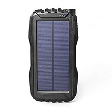 [해외]Solar Charger Kiizon 25000mAh Outdoor Portable Chargers Solar Power Bank Waterproof/Shockproof Dual USB Port External Backup 배터리 Powered Pack with Flashlight for iPhone,ipad,Smart Cell Phone,More