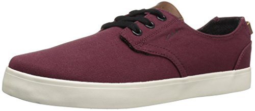 [해외]C1RCA Mens Harvey Skateboarding Shoe, Maroon/Black, 5 M US