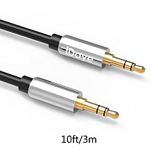 [해외]Auxiliary Stereo Audio Cable,idaye 10ft/3m AUX cord,3.5mm Male to Male Stereo Jack Cord for Phones/iPad/iPod/Headphones/Speakers/Tablets/PCs/MP3 players and more(Black)