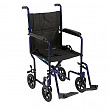 [해외]Drive Medical Aluminum Transport Chair, 19&quot;, Blue