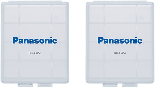 [해외]Panasonic BQ-CASE2SA 배터리 Storage Cases with 4AA or 5AAA 배터리 Capacity, 2 Pack
