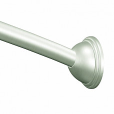 [해외]Moen CSR2165BN 5-Foot Fixed Length Curved Shower Rod, Brushed Nickel