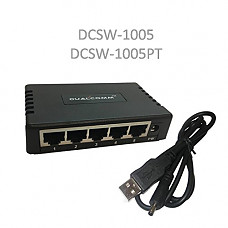 [해외]Dualcomm DCSW-1005PT 10/100 Ethernet Network TAP w/PoE Pass-Through